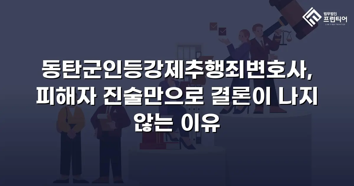 동탄군인등강제추행죄변호사, 피해자 진술만으로 결론이 나지 않는 이유