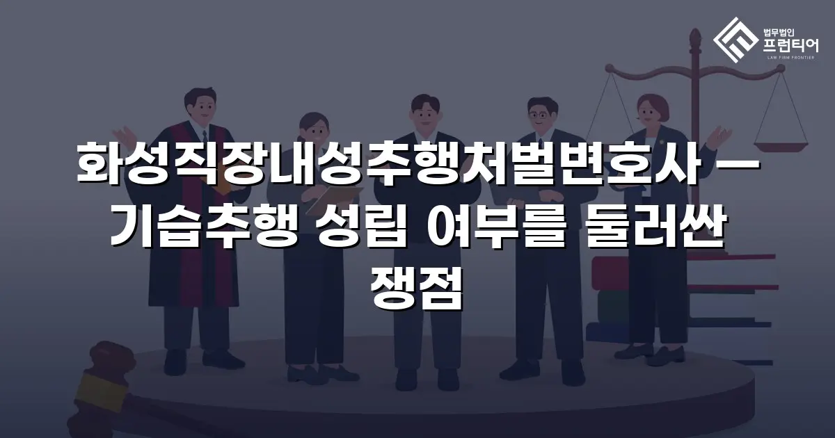 화성직장내성추행처벌변호사 — 기습추행 성립 여부를 둘러싼 쟁점
