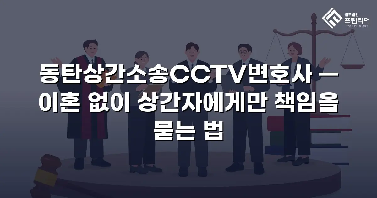 동탄상간소송CCTV변호사 — 이혼 없이 상간자에게만 책임을 묻는 법