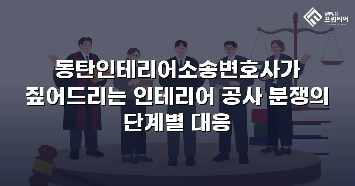 동탄인테리어소송변호사가 짚어드리는 인테리어 공사 분쟁의 단계별 대응