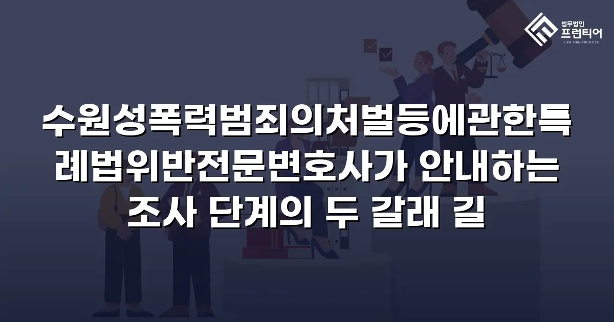 수원성폭력범죄의처벌등에관한특례법위반전문변호사가 안내하는 조사 단계의 두 갈래 길