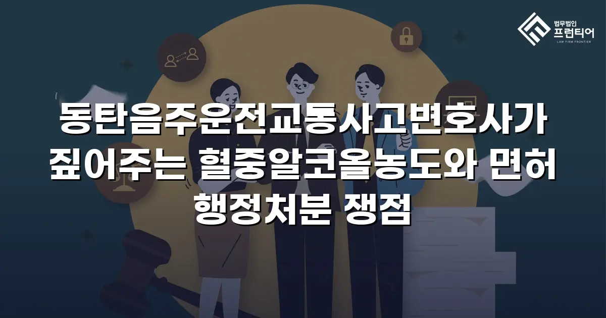동탄음주운전교통사고변호사가 짚어주는 혈중알코올농도와 면허 행정처분 쟁점