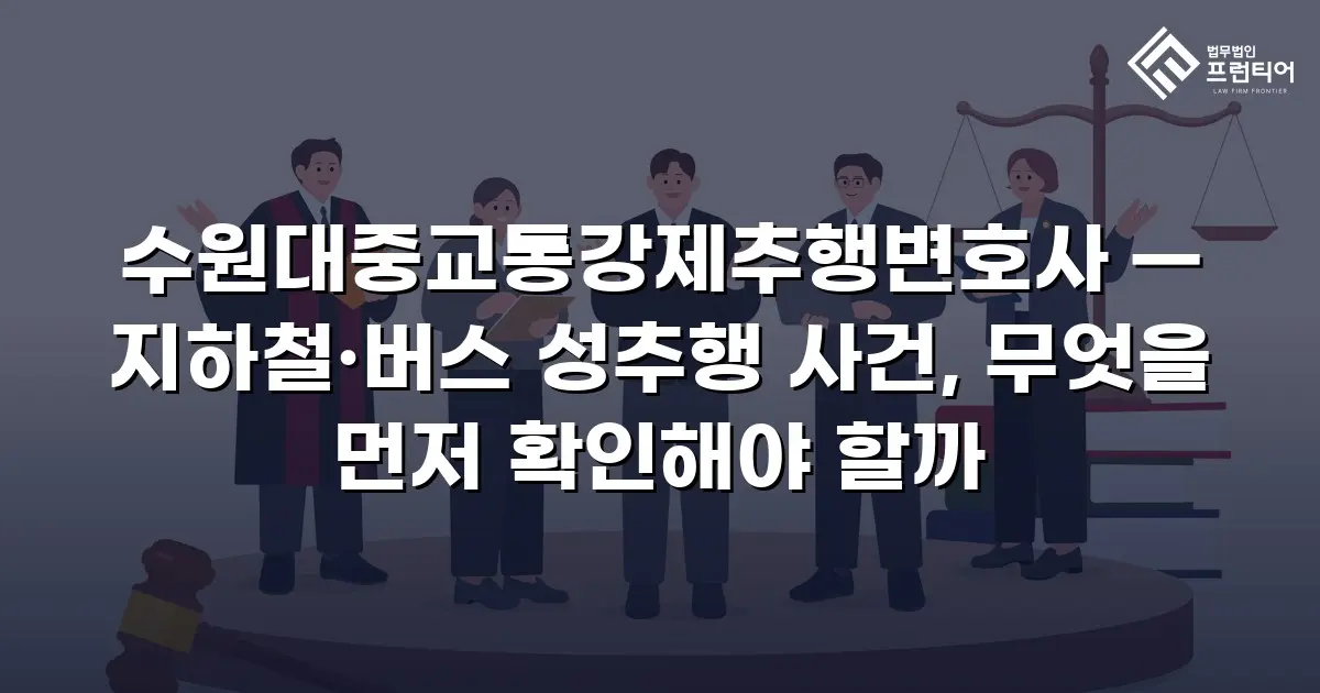 수원대중교통강제추행변호사 — 지하철·버스 성추행 사건, 무엇을 먼저 확인해야 할까