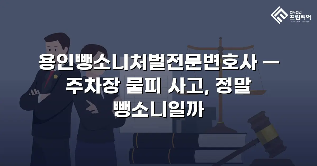 용인뺑소니처벌전문변호사 — 주차장 물피 사고, 정말 뺑소니일까