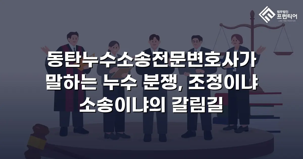 동탄누수소송전문변호사가 말하는 누수 분쟁, 조정이냐 소송이냐의 갈림길