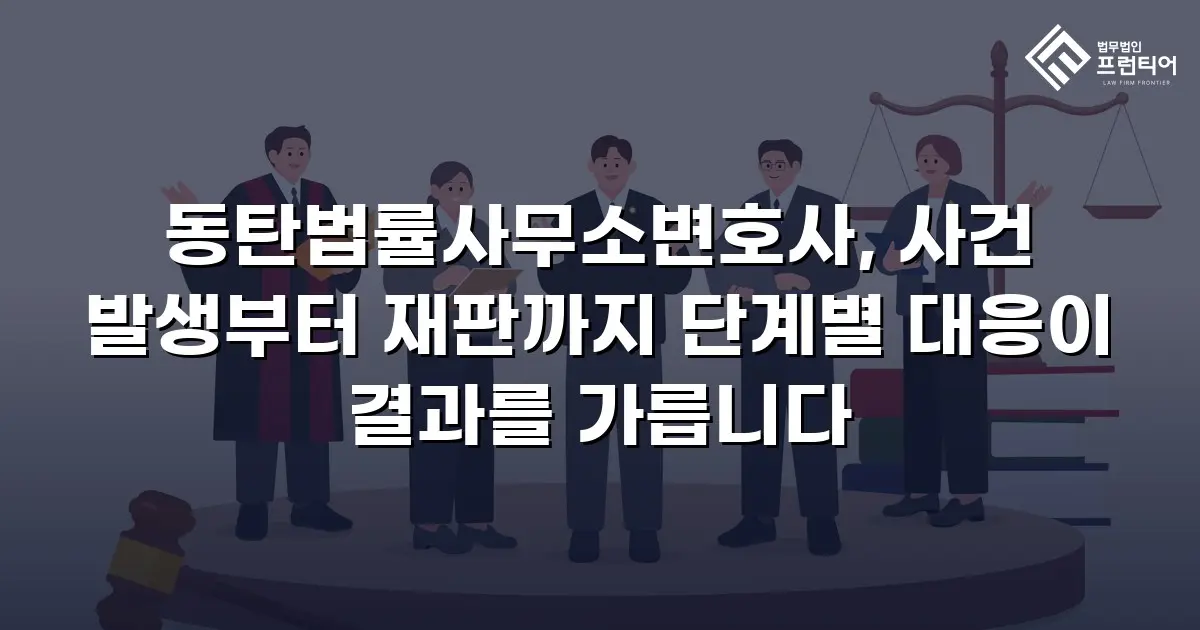 동탄법률사무소변호사, 사건 발생부터 재판까지 단계별 대응이 결과를 가릅니다