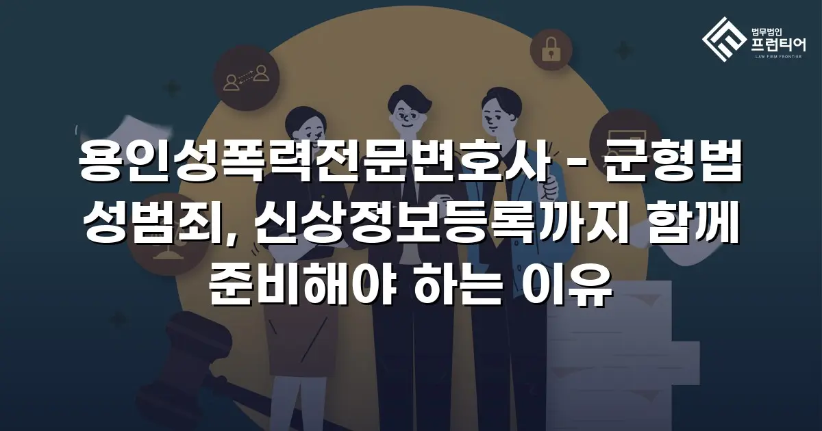 용인성폭력전문변호사 - 군형법 성범죄, 신상정보등록까지 함께 준비해야 하는 이유