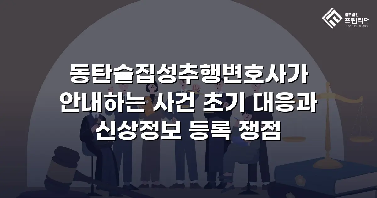 동탄술집성추행변호사가 안내하는 사건 초기 대응과 신상정보 등록 쟁점