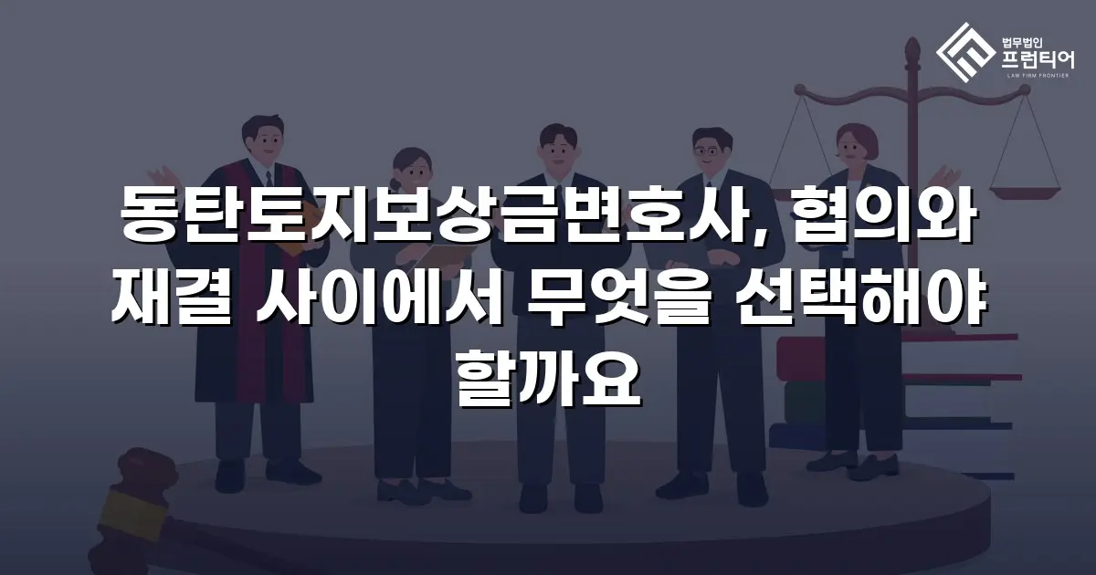 동탄토지보상금변호사, 협의와 재결 사이에서 무엇을 선택해야 할까요