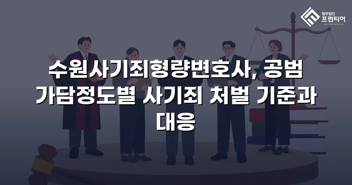 수원사기죄형량변호사, 공범 가담정도별 사기죄 처벌 기준과 대응