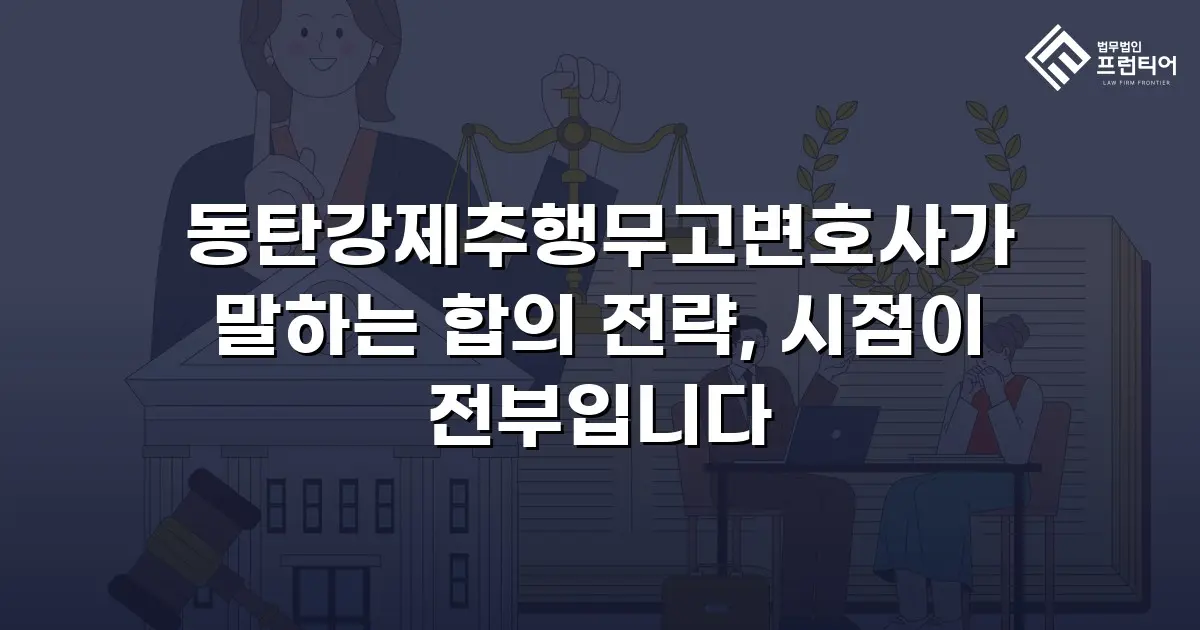 동탄강제추행무고변호사가 말하는 합의 전략, 시점이 전부입니다
