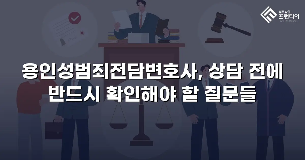 용인성범죄전담변호사, 상담 전에 반드시 확인해야 할 질문들