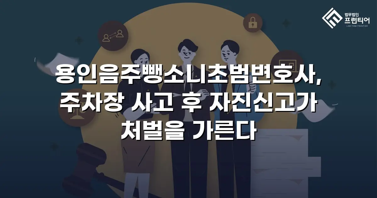 용인음주뺑소니초범변호사, 주차장 사고 후 자진신고가 처벌을 가른다