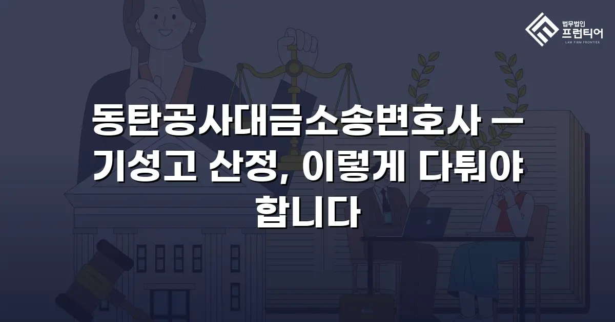 동탄공사대금소송변호사 — 기성고 산정, 이렇게 다퉈야 합니다