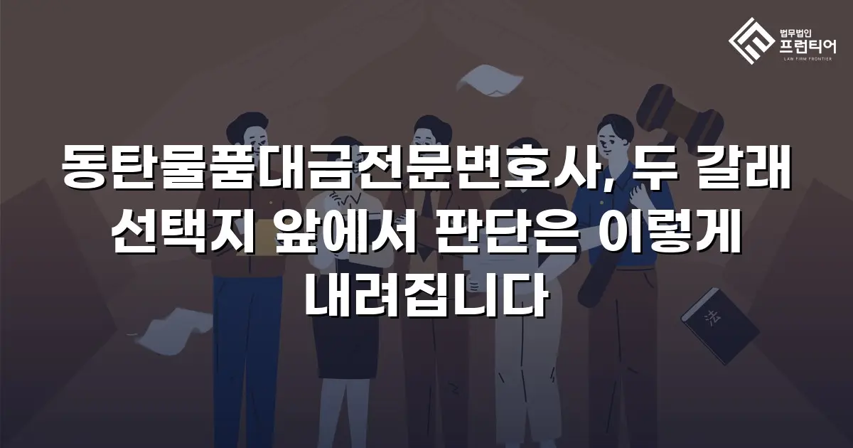 동탄물품대금전문변호사, 두 갈래 선택지 앞에서 판단은 이렇게 내려집니다