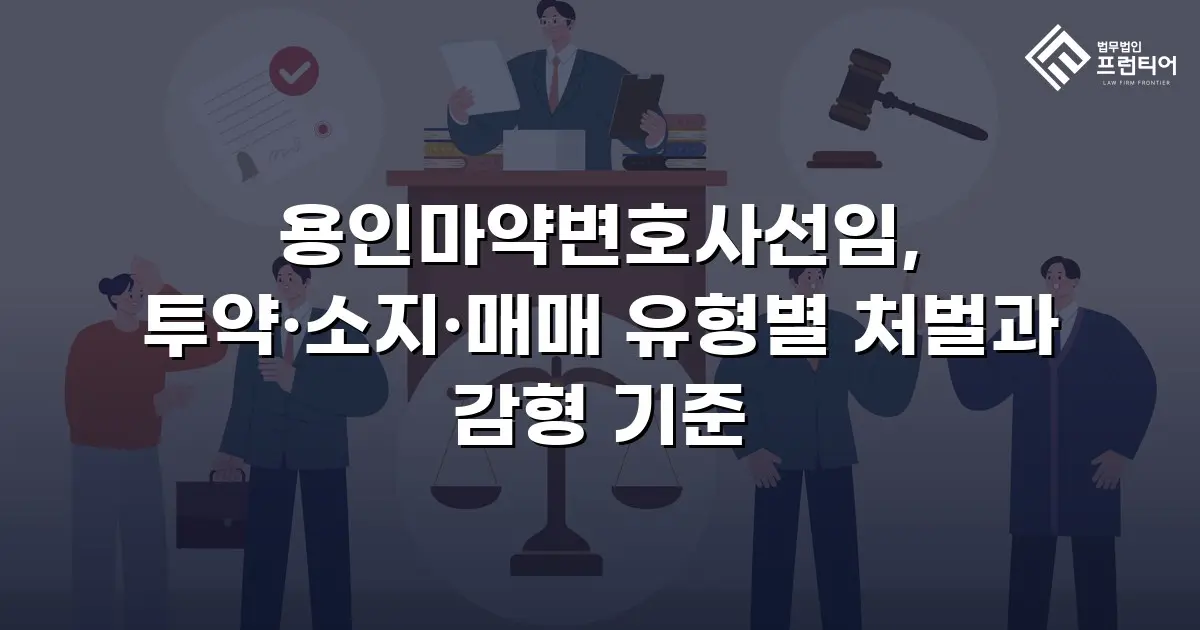 용인마약변호사선임, 투약·소지·매매 유형별 처벌과 감형 기준