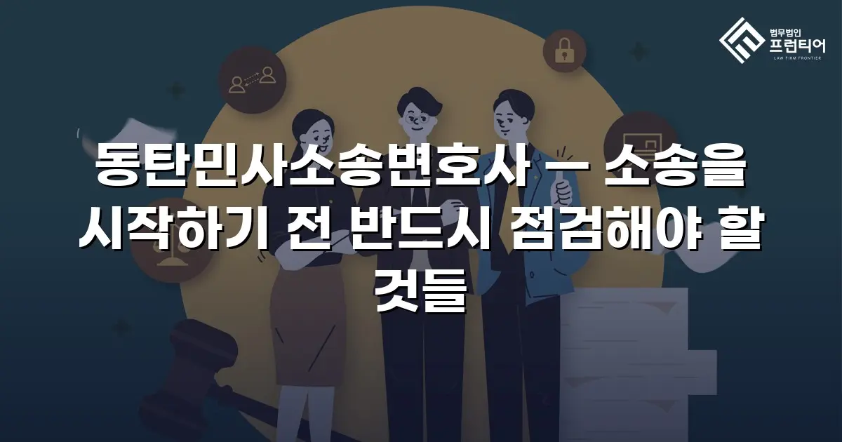 동탄민사소송변호사 — 소송을 시작하기 전 반드시 점검해야 할 것들