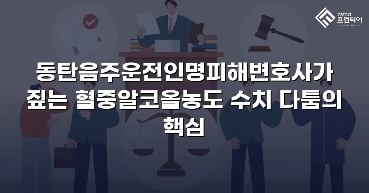 동탄음주운전인명피해변호사가 짚는 혈중알코올농도 수치 다툼의 핵심
