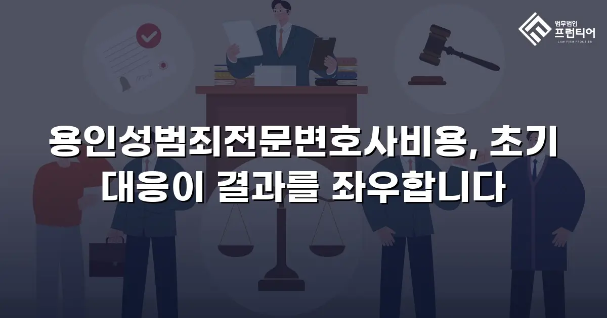용인성범죄전문변호사비용, 초기 대응이 결과를 좌우합니다