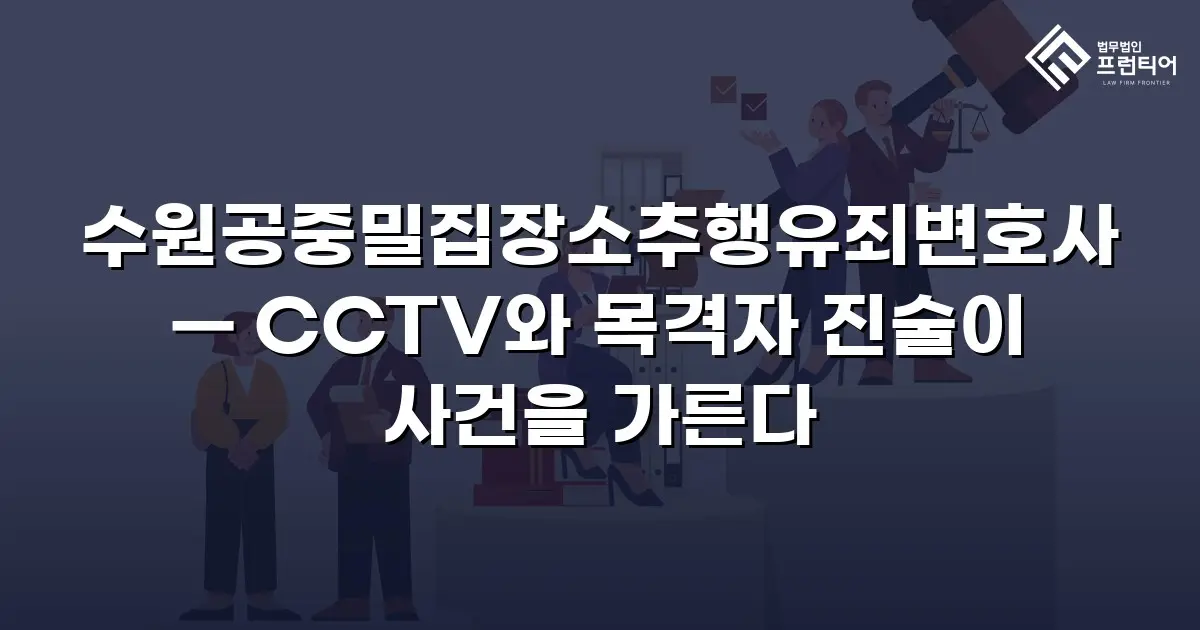 수원공중밀집장소추행유죄변호사 — CCTV와 목격자 진술이 사건을 가른다