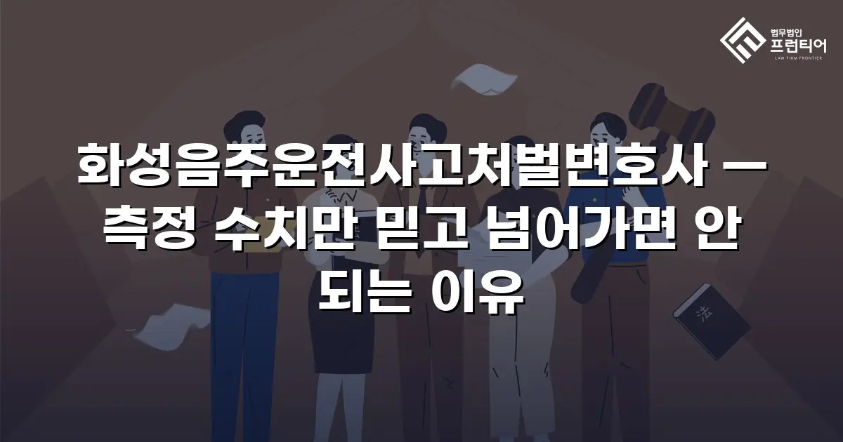 화성음주운전사고처벌변호사 — 측정 수치만 믿고 넘어가면 안 되는 이유
