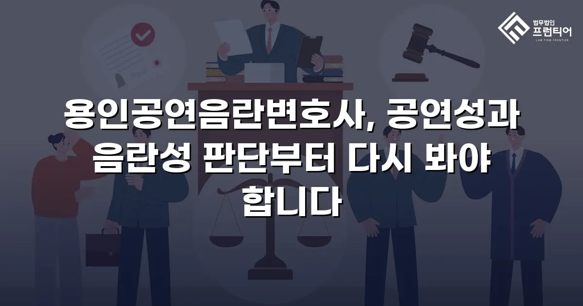 용인공연음란변호사, 공연성과 음란성 판단부터 다시 봐야 합니다