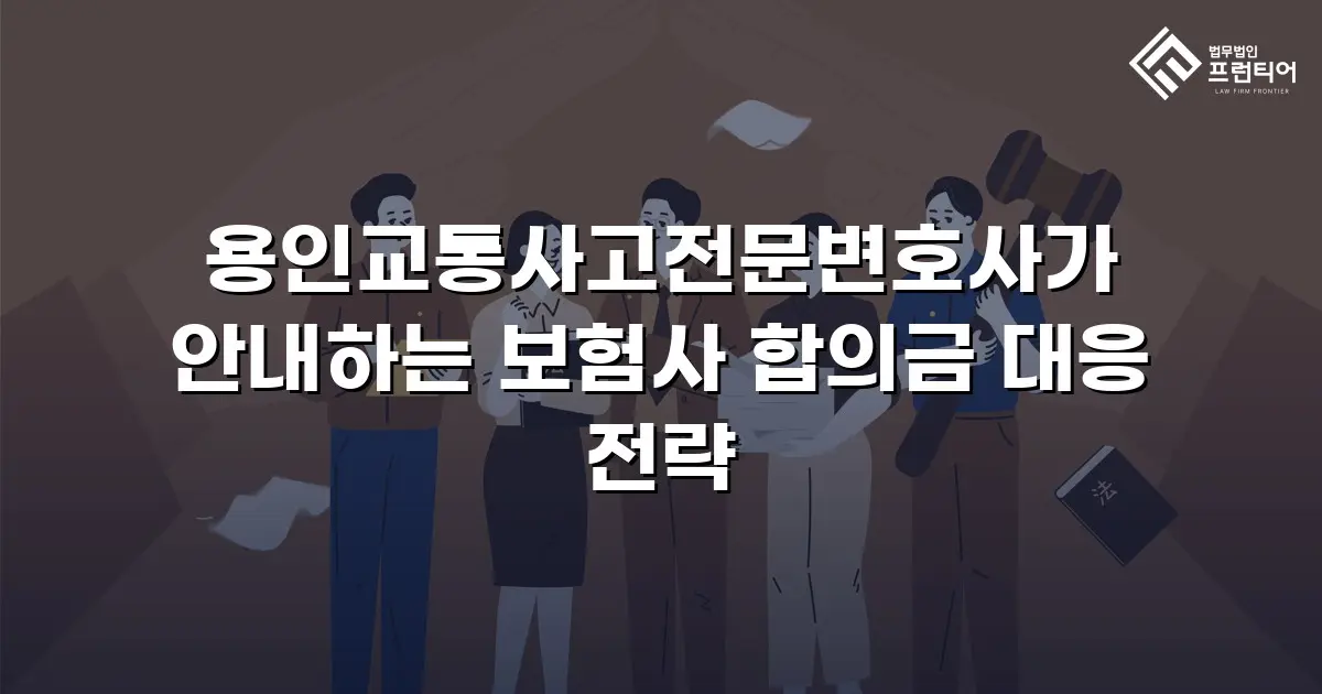 용인교통사고전문변호사가 안내하는 보험사 합의금 대응 전략