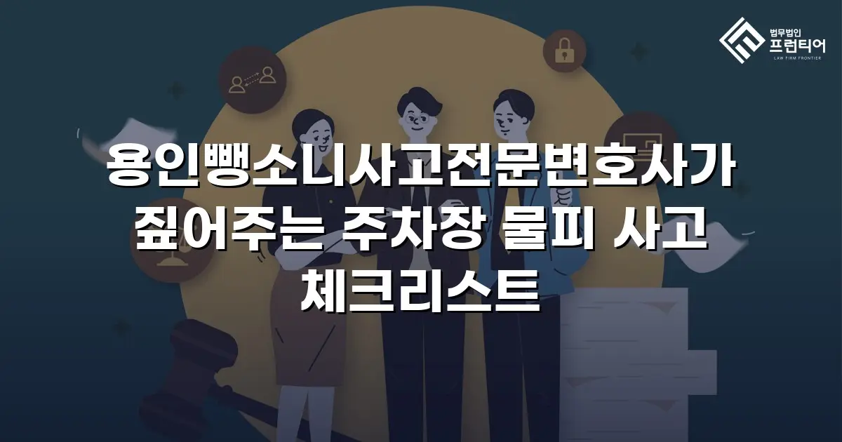 용인뺑소니사고전문변호사가 짚어주는 주차장 물피 사고 체크리스트