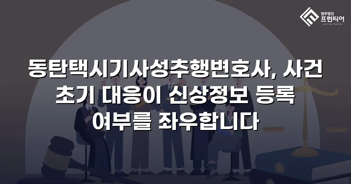 동탄택시기사성추행변호사, 사건 초기 대응이 신상정보 등록 여부를 좌우합니다