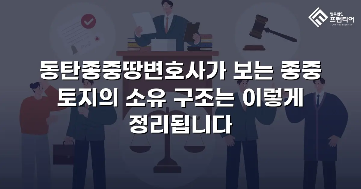 동탄종중땅변호사가 보는 종중 토지의 소유 구조는 이렇게 정리됩니다