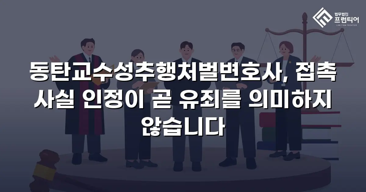 동탄교수성추행처벌변호사, 접촉 사실 인정이 곧 유죄를 의미하지 않습니다