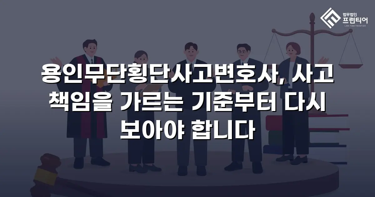 용인무단횡단사고변호사, 사고 책임을 가르는 기준부터 다시 보아야 합니다