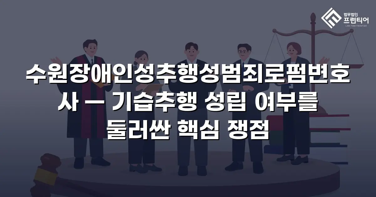 수원장애인성추행성범죄로펌변호사 — 기습추행 성립 여부를 둘러싼 핵심 쟁점