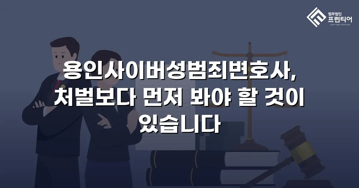 용인사이버성범죄변호사, 처벌보다 먼저 봐야 할 것이 있습니다