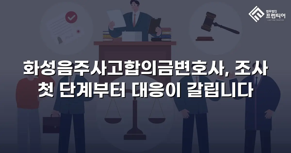 화성음주사고합의금변호사, 조사 첫 단계부터 대응이 갈립니다