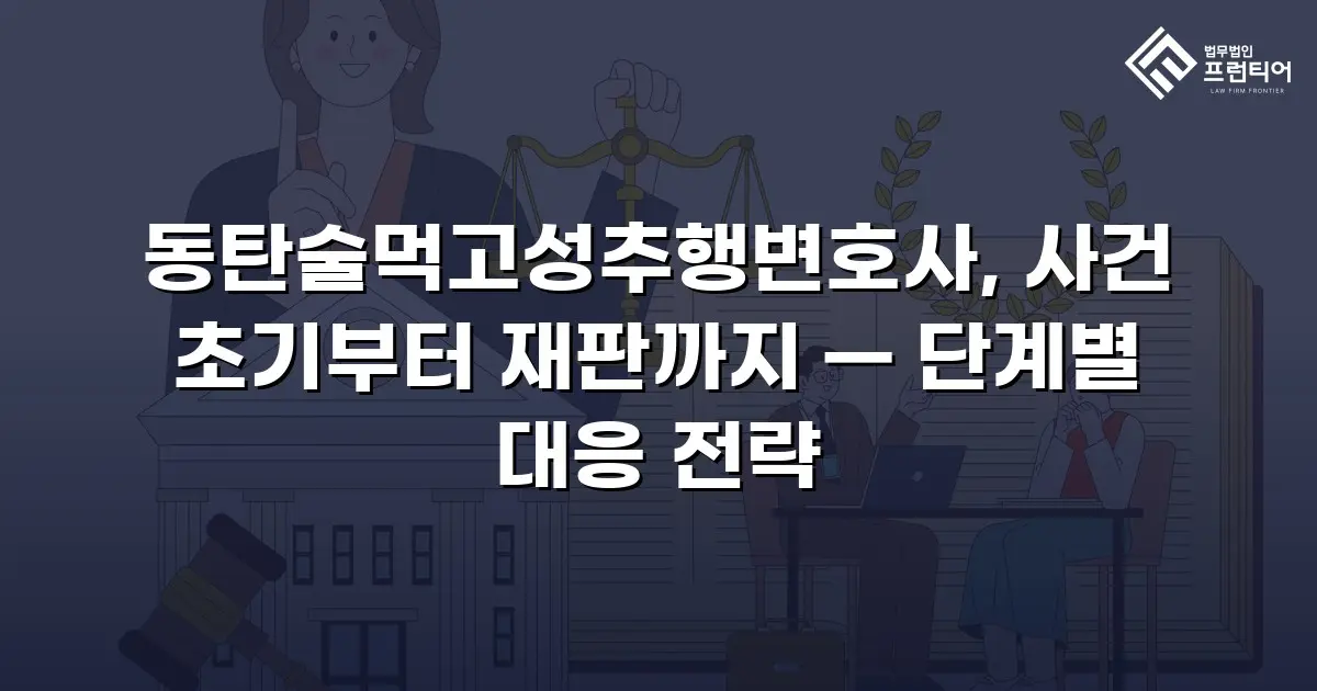 동탄술먹고성추행변호사, 사건 초기부터 재판까지 — 단계별 대응 전략