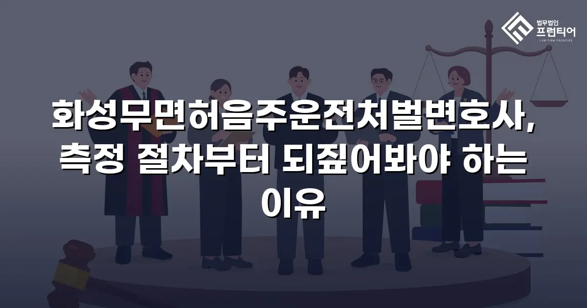 화성무면허음주운전처벌변호사, 측정 절차부터 되짚어봐야 하는 이유