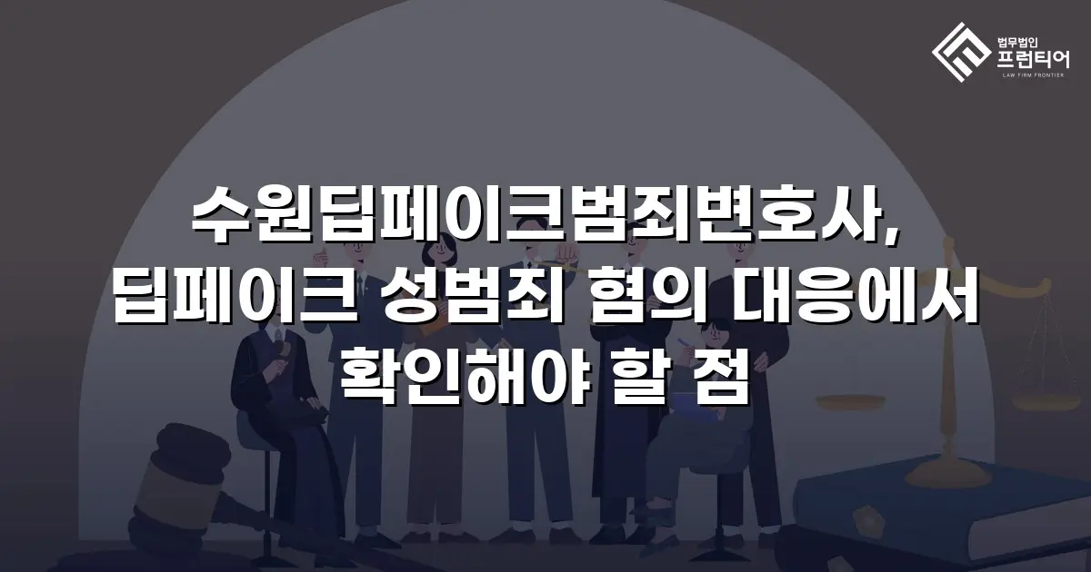 수원딥페이크범죄변호사, 딥페이크 성범죄 혐의 대응에서 확인해야 할 점