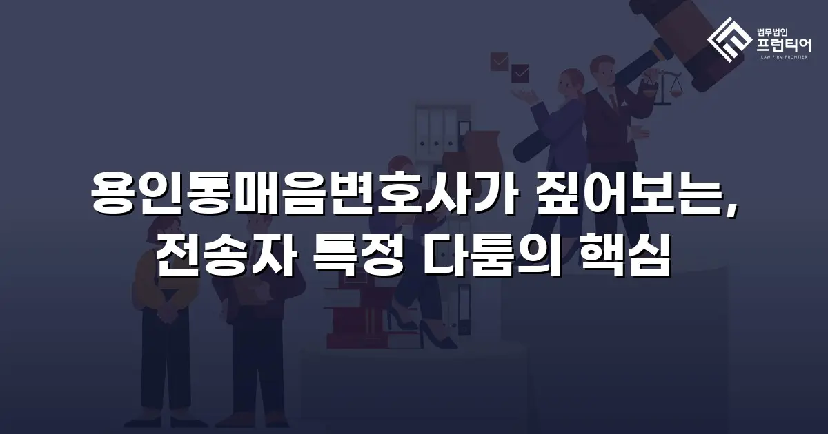 용인통매음변호사가 짚어보는, 전송자 특정 다툼의 핵심