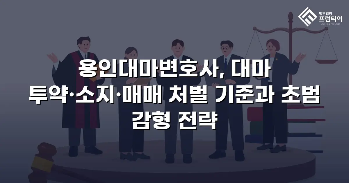 용인대마변호사, 대마 투약·소지·매매 처벌 기준과 초범 감형 전략