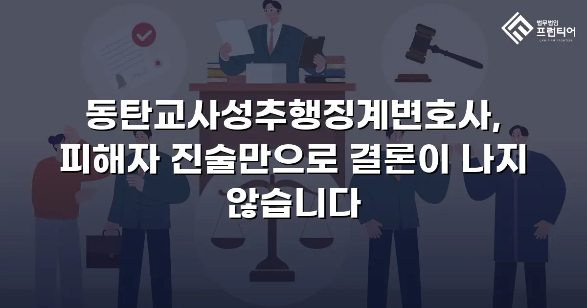 동탄교사성추행징계변호사, 피해자 진술만으로 결론이 나지 않습니다