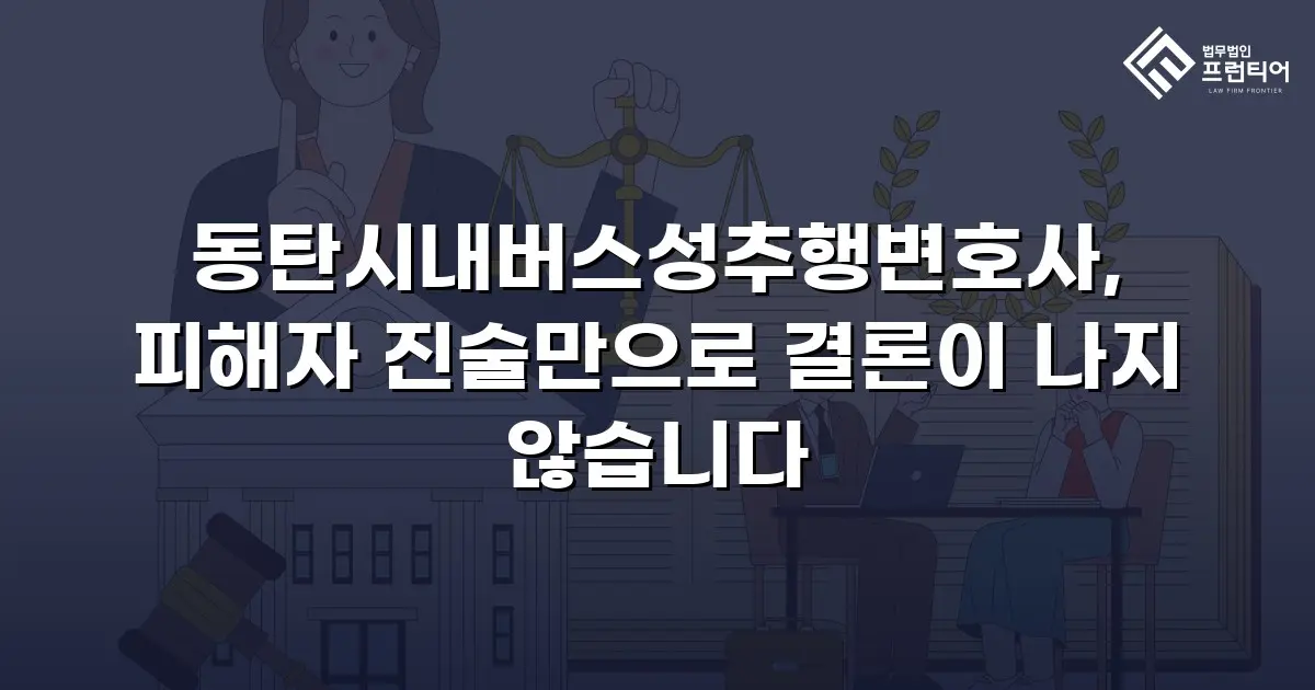 동탄시내버스성추행변호사, 피해자 진술만으로 결론이 나지 않습니다
