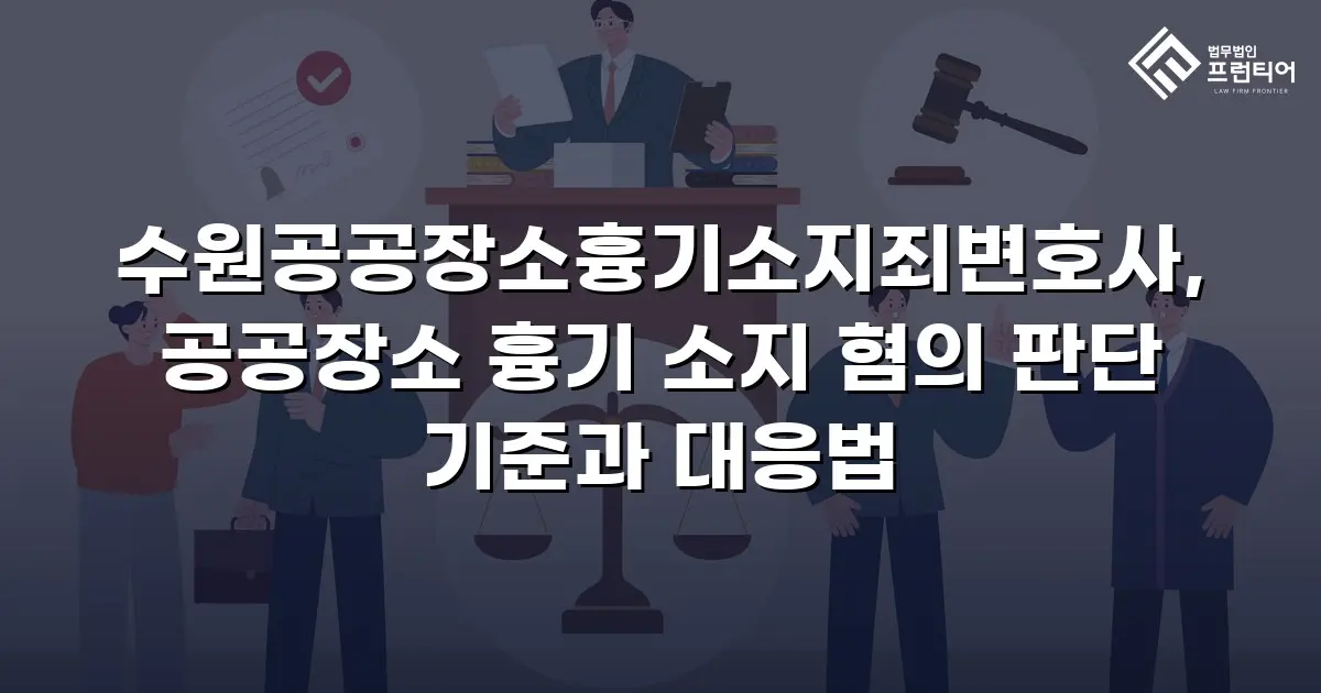 수원공공장소흉기소지죄변호사, 공공장소 흉기 소지 혐의 판단 기준과 대응법