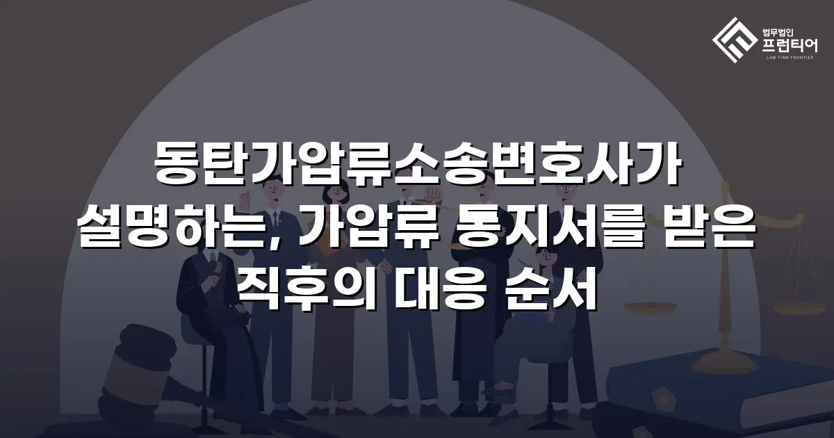 동탄가압류소송변호사가 설명하는, 가압류 통지서를 받은 직후의 대응 순서