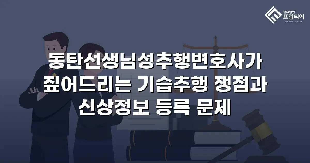 동탄선생님성추행변호사가 짚어드리는 기습추행 쟁점과 신상정보 등록 문제