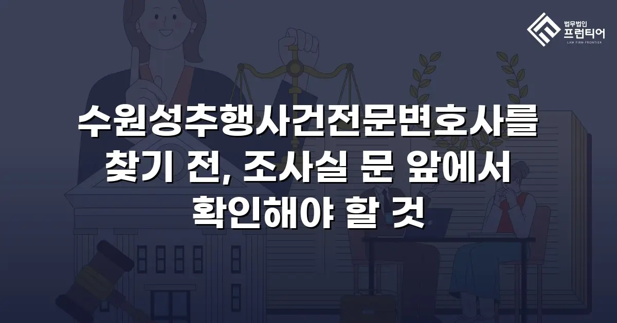 수원성추행사건전문변호사를 찾기 전, 조사실 문 앞에서 확인해야 할 것