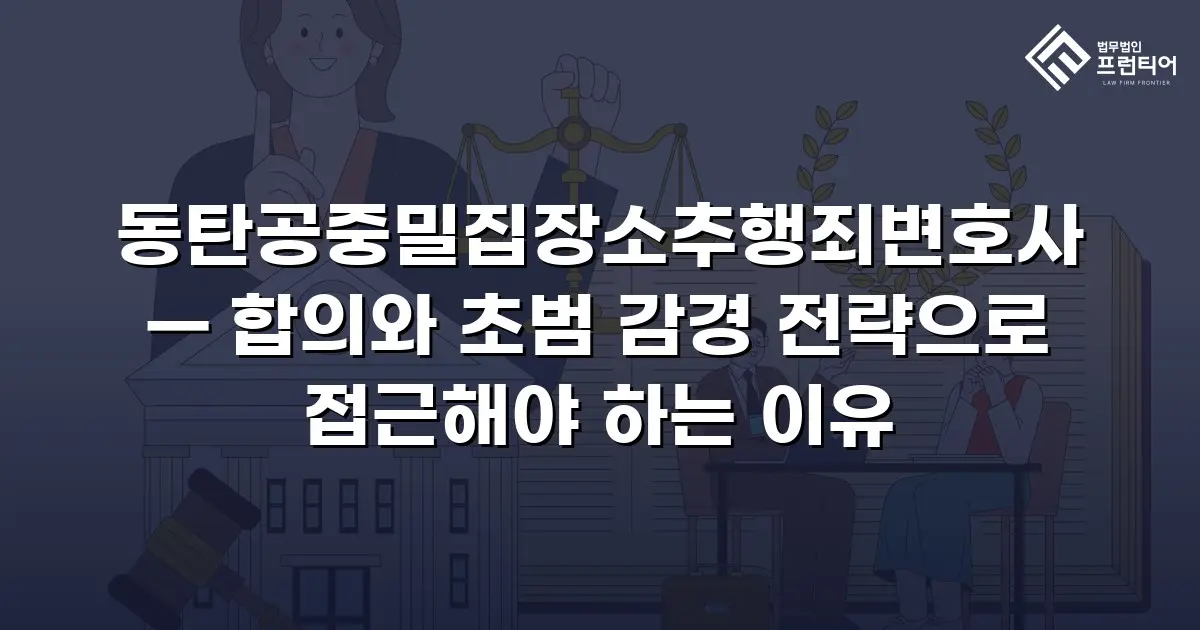 동탄공중밀집장소추행죄변호사 — 합의와 초범 감경 전략으로 접근해야 하는 이유