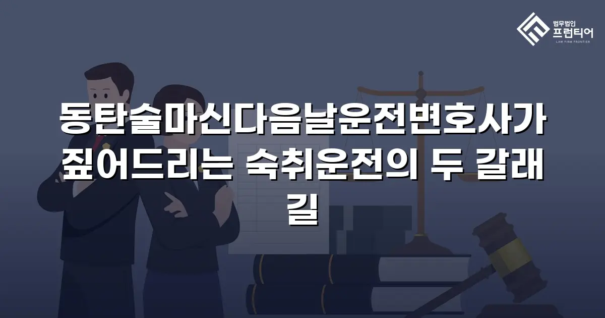 동탄술마신다음날운전변호사가 짚어드리는 숙취운전의 두 갈래 길