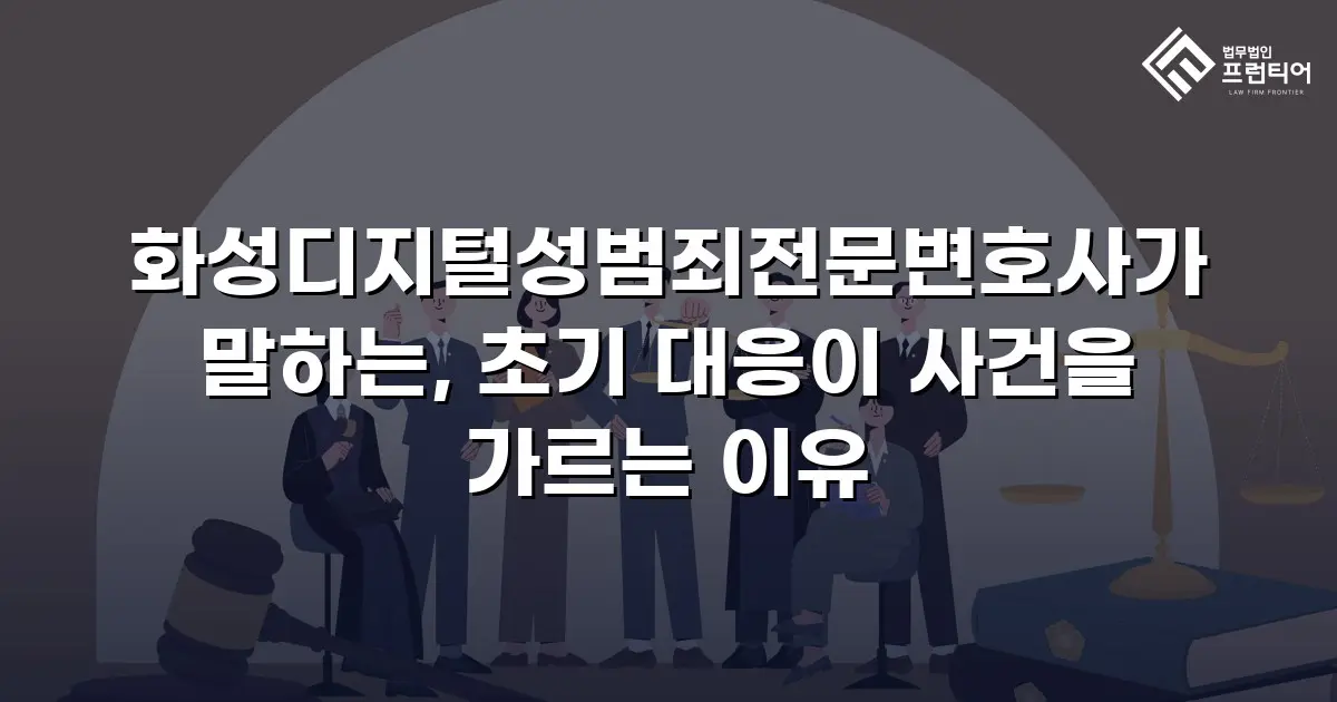 화성디지털성범죄전문변호사가 말하는, 초기 대응이 사건을 가르는 이유