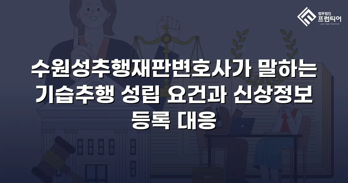 수원성추행재판변호사가 말하는 기습추행 성립 요건과 신상정보 등록 대응